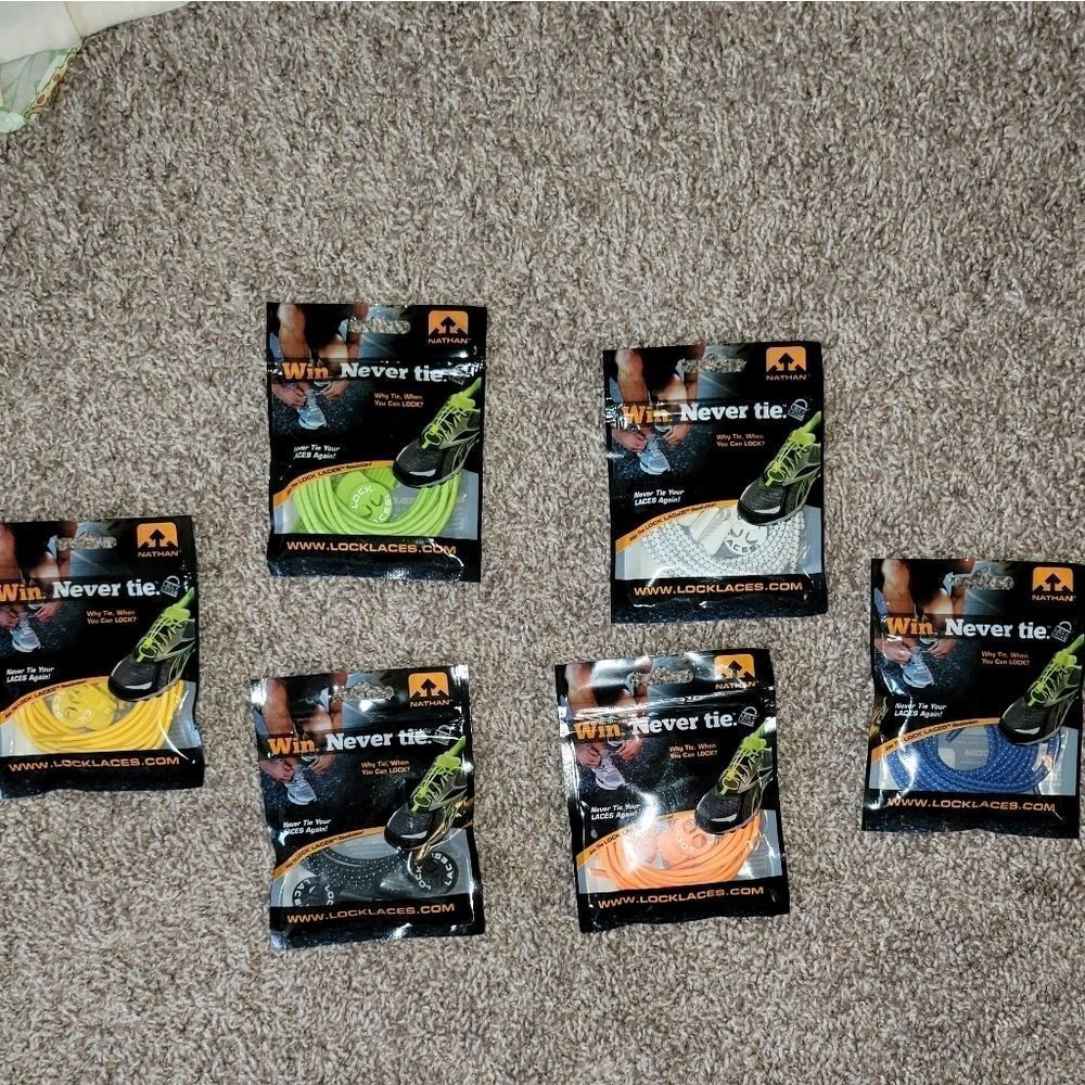 🏅FREE with Shoe BUNDLE ~ Nathan Advantage Lock Laces Easy to Use Sports
